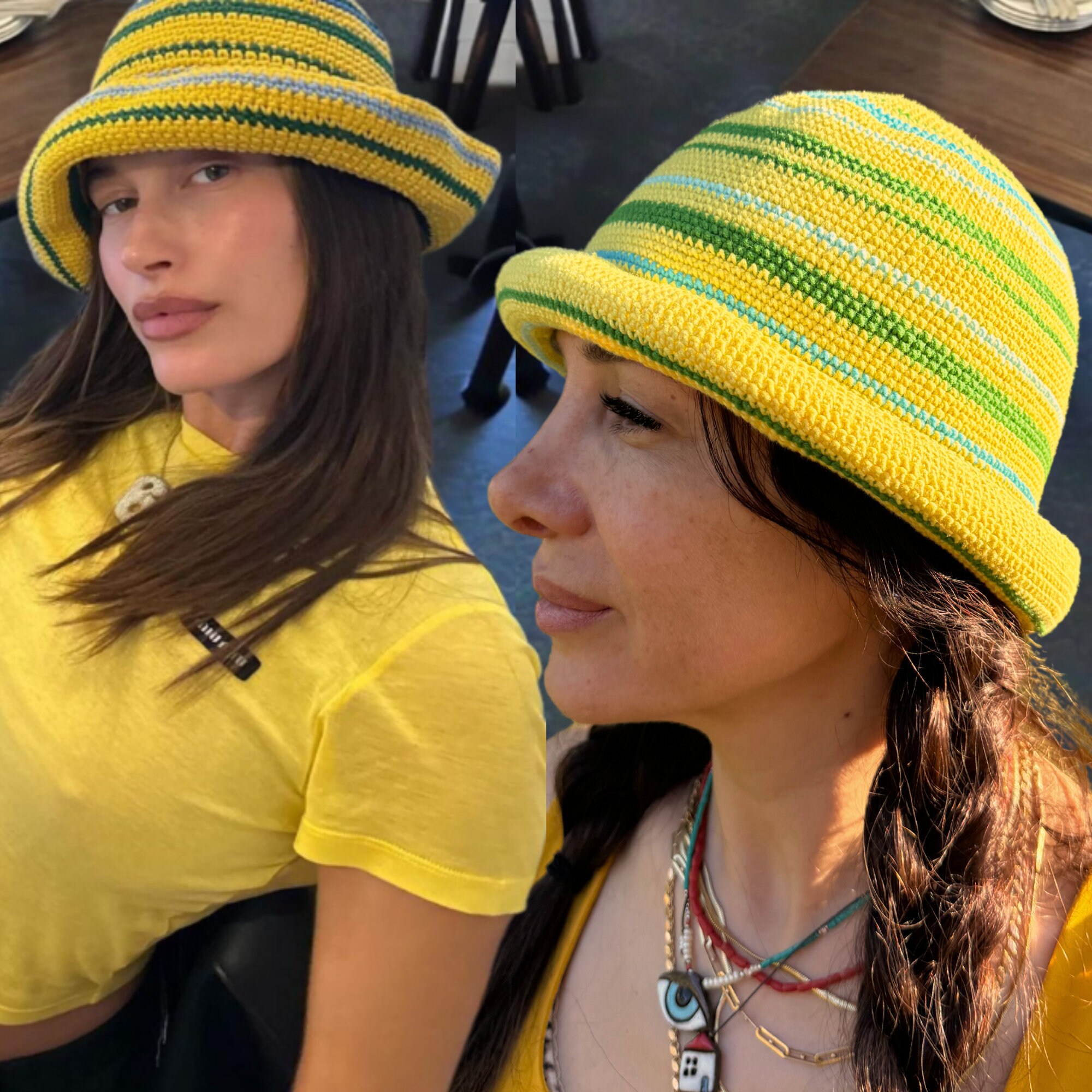 Hailey Bieber Bucket Hat, Handmade Festival Hat, Summer 