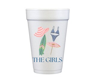 Personalized Styrofoam Cups, Bachelorette Cups - Bachelorette Foam Cups, Bachelorette Party