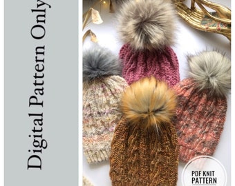 KNIT PATTERN - Cairo Beanie - PDF Pattern Only