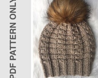 KNIT PATTERN - Ptah Beanie - PDF Pattern Only