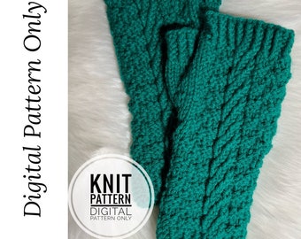 KNIT PATTERN - Cairo Fingerless Mitts - PDF Pattern Only