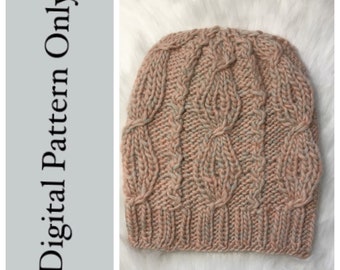 KNIT PATTERN - Sekhmet Beanie - PDF Pattern Only