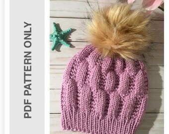 KNIT PATTERN - Philotes Beanie - PDF Pattern Only