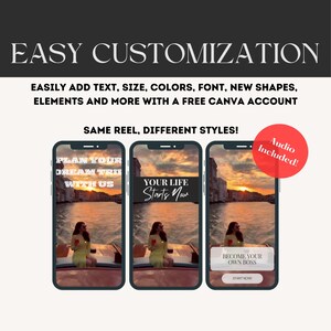 easily ADD text, size, colors, font, new shapes, 
elements and more with a free canva account. Audio included!