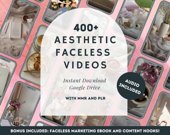 400 Faceless Videos, Aesthetic, Master Resell Rights, PLR, PLR Digital Products, MRR, Social Media Templates, Melanin faceless reels, TikTok
