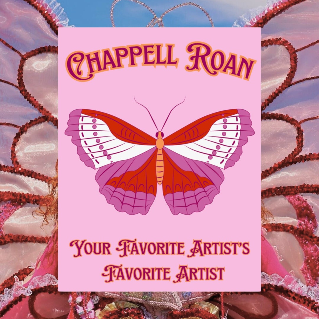 Chappell Roan Inspired Poster Print Sapphic Butterfly, 10x13 Print