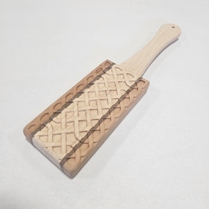 16&quot; Arce, Palisandro, Cereza Nalgadas Paddle Celtic Weave. spankingpaddle castigo de mazmorra equipo dominante entrenamiento de sumisión torcedura sádica