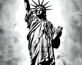 泣いている自由の女神のイラスト - Etsy 日本