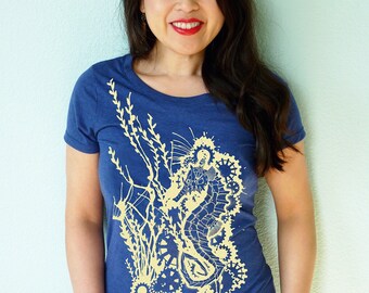 Mermaid Shirt, Seahorse Shirt, Mermaid Tshirt Women, Ocean Shirt, Seahorse Tshirt, Womens Shirt, Mermaid Gift for Women - Seahorse Roboticus