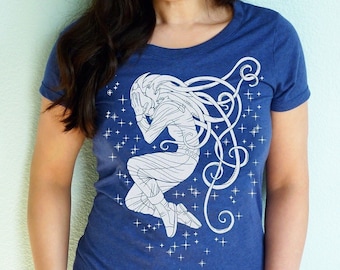 Space Shirt, Astronaut Shirt, Womens Shirt, Astronomy Tshirt, Celestial Shirt, Solar System, Space Gifts for Women - Depths of Space Tshirt