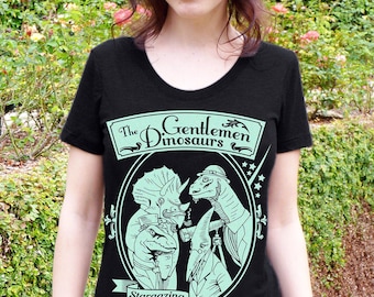 Maglietta da donna con dinosauri, maglietta astronomica, maglietta con dinosauri, maglietta scientifica, regalo scientifico, maglietta da donna - Gentlemen Dinosaurs Stargazing Society