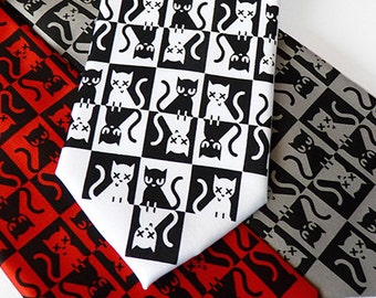 Cravatta con il gatto di Schrödinger, cravatta scientifica, cravatta con il gatto, regalo per papà, cravatte da uomo, regalo scientifico, regalo per la festa del papà, cravatta nerd, cravatte da uomo