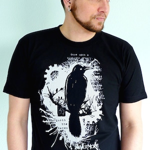Nevermore Raven Tshirt, Edgar Allan Poe Shirt, Book Lover Gift, Screen Print Shirt, Poe Tshirt, Book Shirt, Raven Shirt, Teacher Tshirt