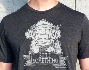 Holzarbeit Shirt, Handwerker Shirt, Holzarbeit Geschenke, DIY Geschenke für ihn, Vatertagsgeschenk, Papa Geschenk, Ehemann Geschenk, baue etwas Herren Tshirt