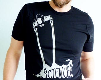 Penguin Science Tshirt, Science Shirt, Funny Tshirt, Science Gift, Science Teacher Tshirt, Jetpack Penguin Shirt - Flight of the Penguin Tee