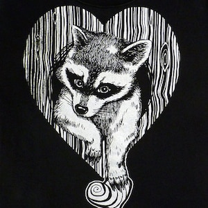 Raccoon Shirt, Woodland Creatures, Nature Lover Shirt, Mothers Day Gift, Vegan Gift, Womens Shirt, Mom Tee, Love Shirt Thief of Hearts image 3