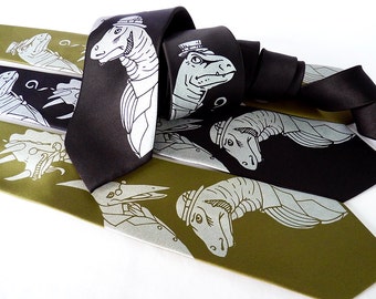 Cravatta da uomo con dinosauri - Cravatta con dinosauri - Cravatta da uomo - Regalo scientifico per geek - Cravatta scientifica - Regalo per papà - Cravatte da uomo - Regalo da uomo