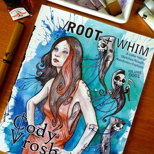 Sketchbook, Regalo del artista, Libro de arte, Ilustración, Dibujos, Pluma y tinta, Dibujos de tinta - Root & Whim Libro de arte por Cody Vrosh