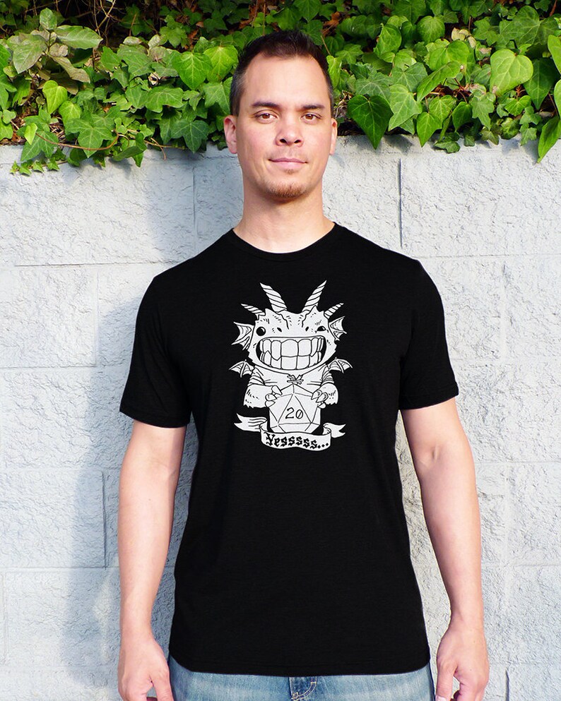 DnD Shirt, D20 Dice Shirt, DnD Gifts for Players, D and D Shirt, Role Playing Games, DM Gifts, Dragon Gifts High Roller Dragon Shirt image 2