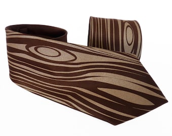 Wood Grain Necktie, Woodworking Gifts, Necktie for Men, Valentine's Day Gift for Him, Dad Gift, Wood Gifts, Wood Tie - Against The Grain Tie