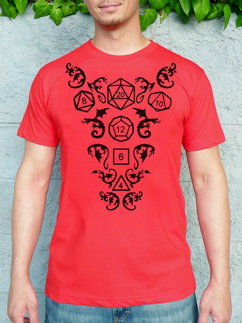 DnD Dice Shirt Dice and Dragons Shirt D20 Dice Dice Shirt Etsy