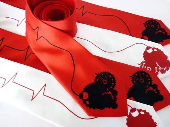 Wedding Neckties Heart Wedding Ties Groomsmen Gift Etsy