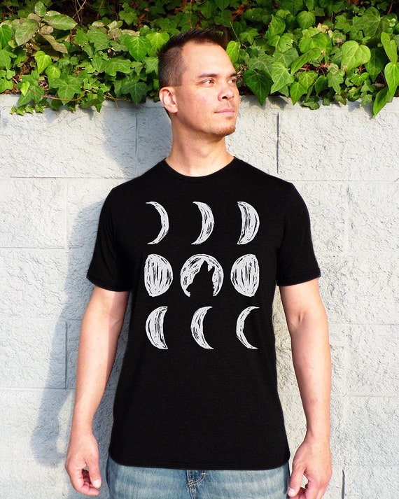 Werewolf Moon Phase Tshirt, Halloween Tshirt, Werewolf Tshirt, Wolf Tshirt, Goth Shirt, Mens Shirt, Moon Phase Shirt, Wolf Moon Tshirt