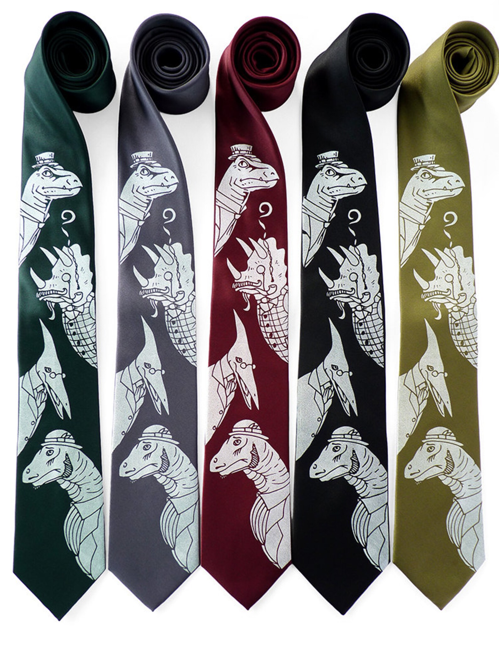 dinosaur with tie