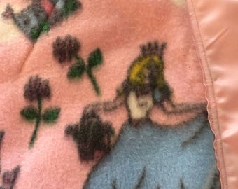 Pretty Princess In Pink Soft Fleece Lovie Blanket