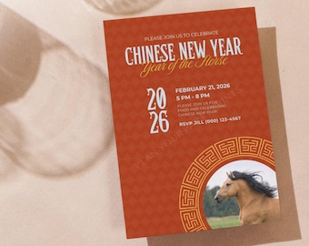 Invito modificabile per il capodanno cinese