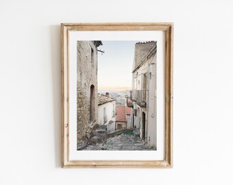 Casoli Italy Photography Print: Rustic Italian Village Sunset Wall Art