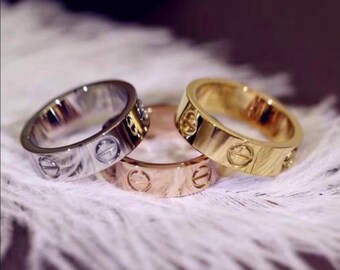 Unisex love screw Ring