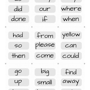 Sight words flash cards
