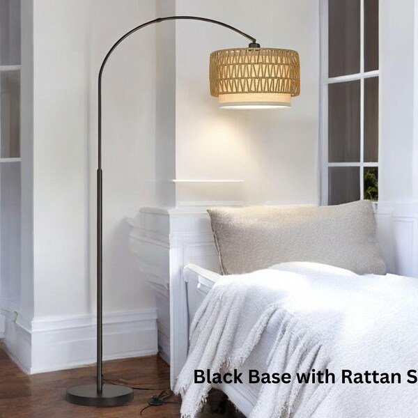Modern Floor Lamp for Living Room, Bedroom Floor Lamp, Standing LED Lamp , Black Lamp, Mid ...