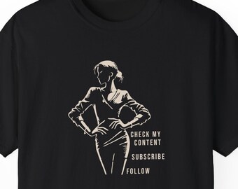 Check My Content Influencers Unisex Garment-Dyed T-shirt Social Media T-Shirt Inhalt Ersteller Shirt Trendy Bekleidung für Influencer