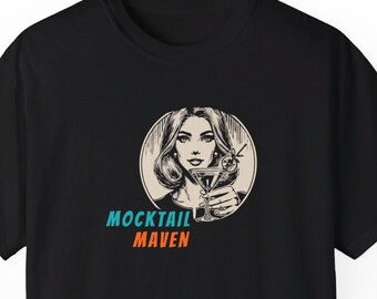 Mocktail Maven. Original Design Funny Foodie T-Shirt Food Lover Gift Culinary Tee Chef Apparel Food Humor Shirt Gourmet Enthusiast Gift