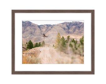 Mountain bike jump print - photography decor