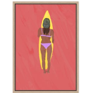 Girl Surfer Art Print