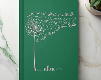 Regalo para guitarristas, regalo para entradas de conciertos, diario para mujeres, diario musical, libro de diario de conciertos, regalo para músicos, regalo para amantes de la música.