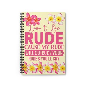 Sassy Notebook, Funny Work Gift, Funny Desk Decor, Sarcastic Desk Accessory, Plumeria Spiral Notebook, Gift Exchange, Hawaii Tropical 画像 8