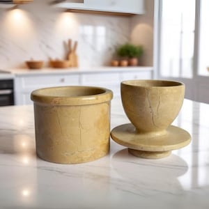 Marble Butter Dish with Lid - French Butter Crock for Spreadable Breakfast, Unique Kitchenware