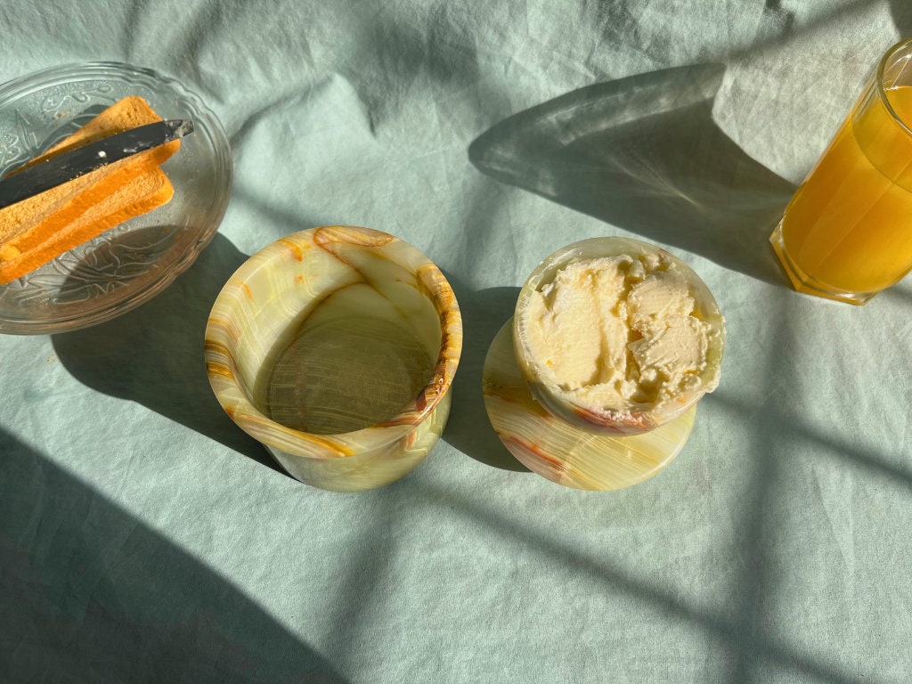 Butter Dish With Lid French Inspired Butter Bell Marble Butter Keeper