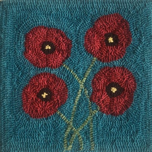 Rug Hooking Kit - "Poppies"