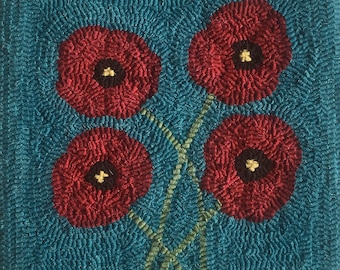 Rug Hooking Kit - "Poppies"