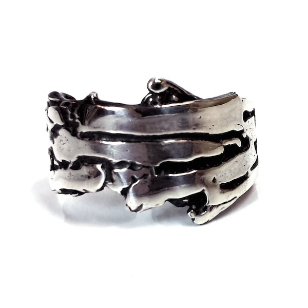 Oxidized Silver Ring Etsy