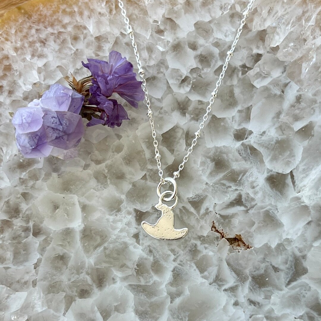 Witch Hat Sterling Silver Necklace Boho, Rustic, Necklaces, Cowgirl - Etsy