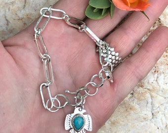 Made to Order Thunderbird Charm Hand Wrought Heavy Chain Sterling