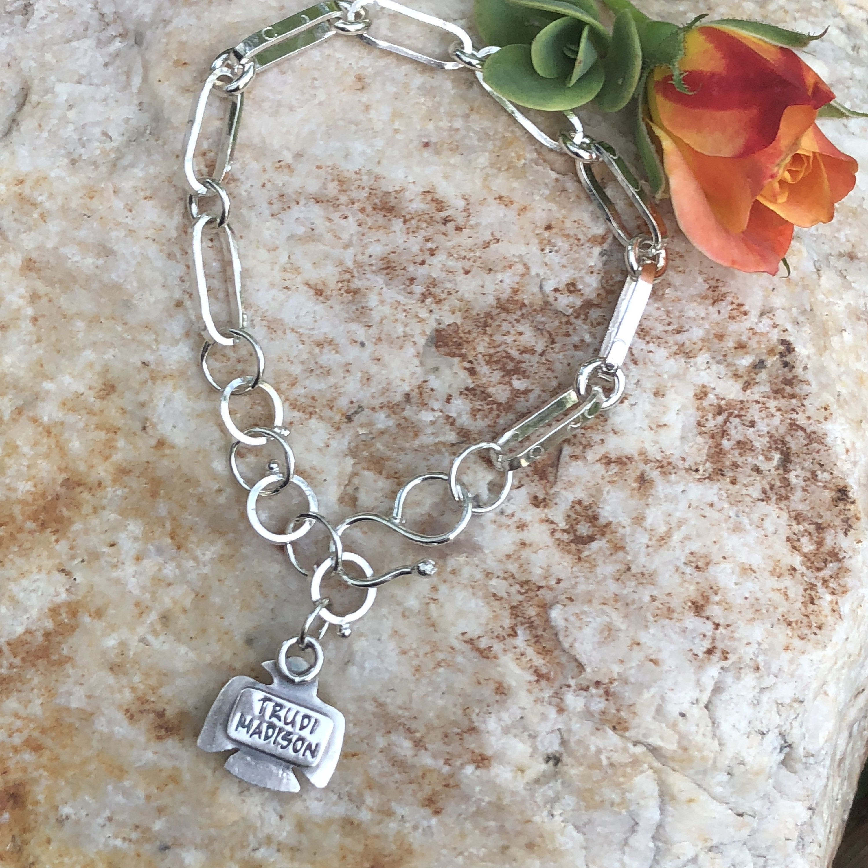 Made to Order Thunderbird Charm Hand Wrought Heavy Chain Sterling