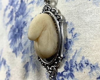 White Penis Pendant. * Free Shipping *