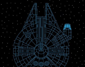 Millennium Falcon Wall Art Print Digital Download
